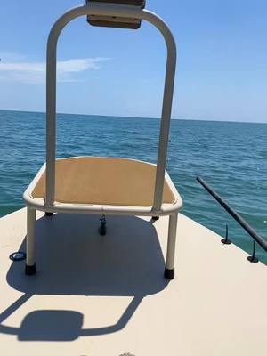 A post by @frigatebirdfishing on TikTok caption: Little boat in the big pond #sabineskiffs #gulfofmexico #fishing