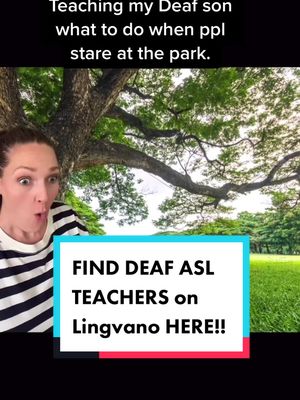 A post by @deaftimesthreeandme on TikTok caption: THIS is YOUR SIGN to LEARN to SIGN. @Lingvano #deaf #hardofhearing #hearingloss #asl #signlanguage #deafkidsrock #mom #sahm #hearingaids #deafculture #Sign #learnsignlanguage #bsl #lingvano