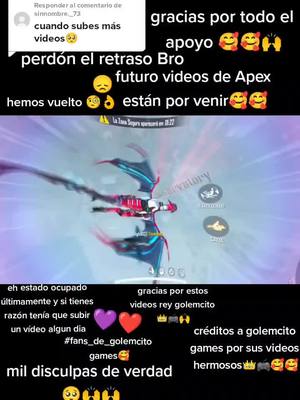 A post by @fans_de_golemcitogames on TikTok caption: Responder a @sinnombre._73 gracias Bro 🥰🥰 saludos 🥰🥰