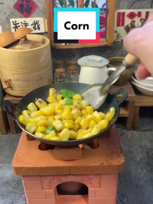 A post by @yuyatoy on TikTok caption: Stir-fry corn #cook #cooking #fyp #mini #com #goodthing #homegoods