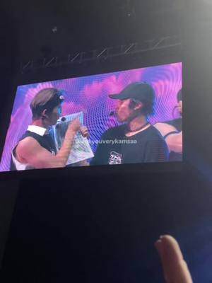 A post by @thankyouverykamsaa on TikTok caption: this means the absolute world to me <33 thank you for the best night of my life and especially moonbae thank you for being my safe place.<3 (jacob took my drawings and walked around the stage with the eric pic❤️❤️) love you always and forever tbz!