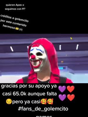 A post by @fans_de_golemcitogames on TikTok caption: quieren videos de Apex? voten🥰🥰