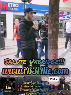 A post by @thefreedombusketeers on TikTok caption: Police in Uxbridge harassing Rastafarian Reggae Artist while sharing his cultural music with the happy supporting people of Uxbridge, who also stood united against such Injustice & Tyrannical & discriminatory behaviour. www.iB3iRie.com CashApp: £iB3iRie #JusticeisFreedomForALL #FreedomIsOurExpression #iB3iRie #Redemption #redemptionsong #BobMarley #OneLove #Rasta #Rastafari #reggae #Police #policeharassment #policeintimidation #policeofficer #Policerun #policerunning #Uxbridge #getupstandup