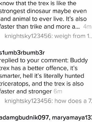 A post by @knightsky123456 on TikTok caption: @s1umb3rbumb3r #rex #isnt #the #strongest #land #dinosaur #and #or #animal #ingeneral