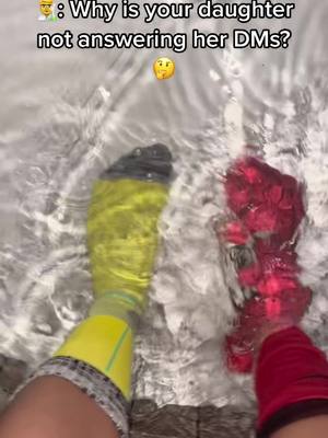 A post by @cloudywalks.com on TikTok caption: Yellow = waterproof socks. Red = dri fit socks. #waterproof #socks #outdoor #fyp