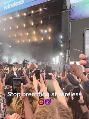 A post by @deanisafatneek on TikTok caption: The crowd passed the vibe check with this one 😈 #london #wireless #wirelessfestival #playboicarti #stopbreathing #kingvamp