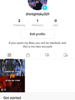 A post by @knightsky123456 on TikTok caption: #new #account