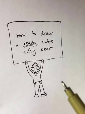 A post by @mattcatbat on TikTok caption: How to draw a really silly cute bear 🧸 #art #drawing #howto #challenge #mattcatbat