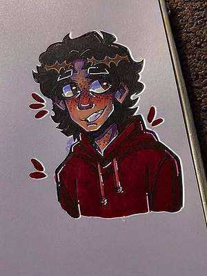 A post by @leftsketches on TikTok caption: maverick!! he belongs to Galactic_Artist :] #artfight #artfight2022 #artfightteambloom #teambloom #bloom #artfightattack #characterart #artfightrevenge