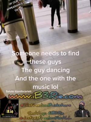 A post by @thefreedombusketeers on TikTok caption: This a bring forth of a day full of good vibes (NW Side of Birmingham Grande Central Train Station) PART 2/5 OF OUR 1ST APPEARANCE ON TIKTOK. Got over 100k views... Sign our Petition www.change.org/ProfessorQuill www.iB3iRie.com #JusticeisFreedomForALL #FreedomIsOurExpression #iB3iRie #Busking #StreetParty #Music #Party #Fun #happy ##Summer#Birmingham #fyp #BirminghamBuskingBan #happyfeet #Dancing #DJ #afterlockdown #lockdown #whataday