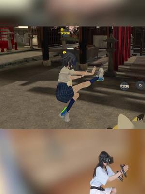 A post by @vrgamer_no.1 on TikTok caption: 当我在VRchat里教别人中国功夫 #vr #vrchat