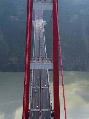 A post by @jack943292 on TikTok caption: The first Sichuan-Tibet Bridge in China, wind-resistant and earthquake-resistant, is magnificent!#InstaxChallenge #SeeHerGreatness #city #Totinos425 #highway #trip #scenery #architecture #building #exploration #novelty #China #miracle #Tourism #bridge #high