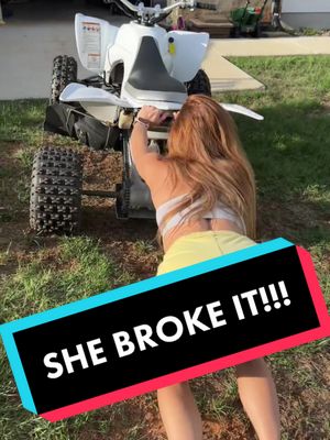 A post by @letdreamteamlive on TikTok caption: She broke it! Now I have to spent 10k #fyp #fakebody #atv