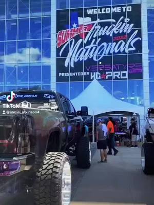 A post by @the_denali5 on TikTok caption: @summertruckinnationals Was littt! Big thanks to @Maxxeddiesel @FURY Tires on the new wheels and tires! #team2ten #maxxedforged #fury #denali #durajet #gmc #trucksoftiktok #showtruck #flogbumpers #fyp #viral #30x16