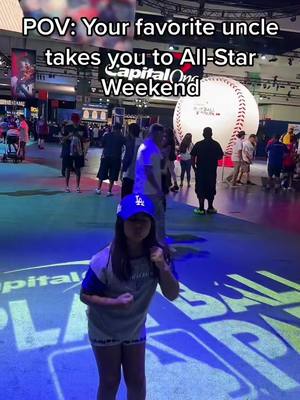 A post by @ on TikTok caption: My niece likes free stuff @mlb #foryou #baseball #dodgers #fyp #allstargame