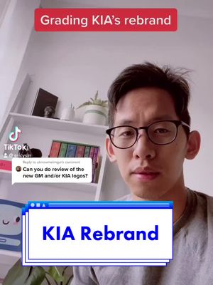 A post by @ericysin on TikTok caption: REPOST—Kia’s rebrand holds up I think. #design #logodesign #branding #brand #artschool #rebrand #designer #graphicdesigner #type #logo #hulu #branddesign #designtok