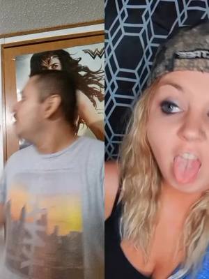 A post by @djbrown1234 on TikTok caption: #duet with @kc.countrygirl #djbrown1234 #funnyfilter #bigbabyfilter #funnyaudio #funnytiktoker #greattiktoker #tung