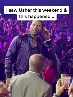 A post by @rayvochic on TikTok caption: Usher sang to me!! #usherchallenge #usher #lasvegasresidency