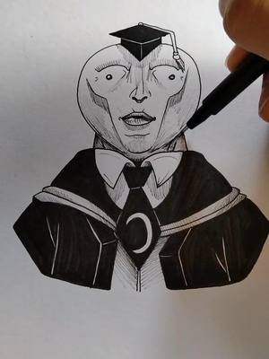 A post by @theotemps on TikTok caption: Réponse à @mariame_match j'ai tenté des choses, mais ça tronche en boule c'est compliqué #korosensei #assassinationclassrom #dessin