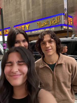 A post by @pamel.uh on TikTok caption: UNREAL! My brain is still processing this! 😭💙 #tomholland #fyp #nyc #spiderman #thecrowdedroom