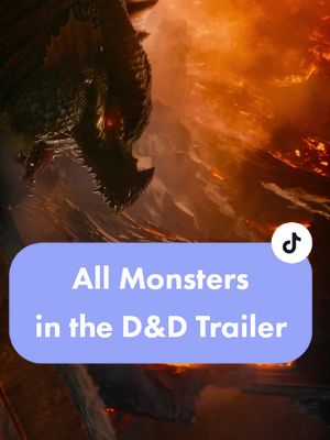 A post by @tommyattiktok on TikTok caption: All the monsters in the Dungeons & Dragons: Honor Among Thieves Trailer!! 🐉 #dungeonsanddragons #dungeonsanddragonsmovie #honoramongthieves #dndmovie #dndmonster