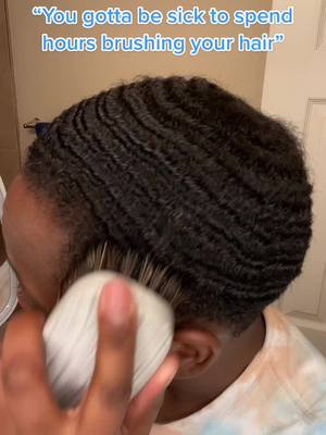 A post by @myisha.ebony on TikTok caption: Im sick af boyyyy 😂😂😂 #BigInkEnergy #waves #waver #femalewaver #blackgirlmagic #brush #sick #cough