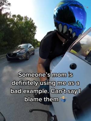 A post by @thatwhitegsxr on TikTok caption: I use myself as a bad example so #fyp #bikelife