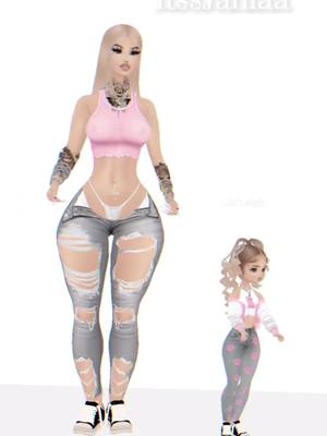 A post by @itssjaniaa on TikTok caption: Ft: Princess J 💕👩‍👧 @𝕁𝕒’𝕃𝕖𝕚𝕘𝕙🐻💞 #SplashSummerVibe #janiadanielle #imvu #imvutiktoker #ShowUrGrillSkillz #PlutoTVIsFree #imvutiktok #imvuviral #imvyfyp #fyp #xyzbca #xy #mommydaughter