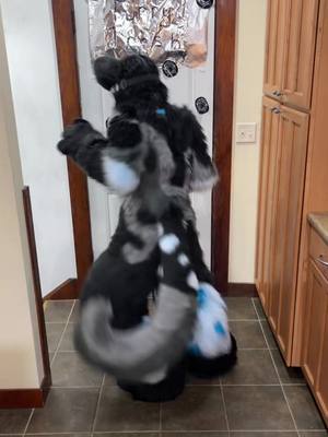 A post by @wolfvenstar on TikTok caption: New beans and stompers 🥰🥰 #furrymeme #furrytrash #furrydance #furrypride #furrytiktok #fursuiter #digigradefursuit #wolfvenstar @wolfvencomet catch you on Discord??