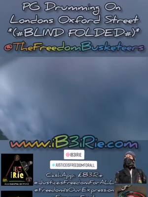 A post by @thefreedombusketeers on TikTok caption: BLIND FOLDED PG DRUMMING ON OXFORD STREET, TRAVELLING FROM W3ST MIDLANDS TO LONDON. #BlindFoldedDrumChallenge#BlindFolded #blindfoldchallenge  #DrumChallenge #Drummer #Drums #Musician #Music #Hateme #LoveMe #Fypme  #JusticeisFreedomForALL #FreedomIsOurExpression #iB3iRie #Busking #Buskers #Talent Video Captured By @pqm_ib3 Sponsored by @ib3irie www.iB3iRie.com #Streetperformance #Streetmusic #streetmusician