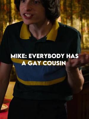 A post by @milleysink on TikTok caption: Everybody has a gay cousin..Wait..#strangerthings #fy