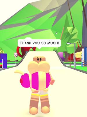 A post by @roblox.stars on TikTok caption: #pov a noob never was able to be rich until they followed me.. #blowup #foryou #adoptme #adoptmeroblox #pov