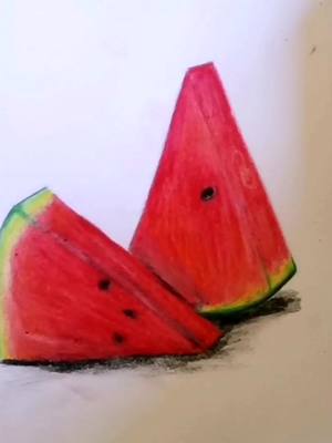 A post by @drawings_disegni on TikTok caption: ♥️⭐🍉#drawings_disegni#disegni#drawing#disegno#cocomero#matita#drawings