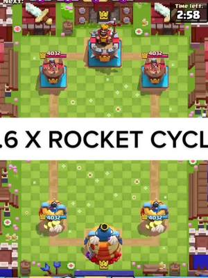 A post by @clash_royale_meme__ on TikTok caption: 2.6 & Rocket cycle #clashroyale #clashroyalememes #cycle #lejul