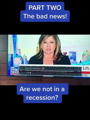 A post by @kaybabysgrowparty on TikTok caption: Part two, the bad news! #news #biden #world #foxnews #recession #jobs #worldnews #parttwo