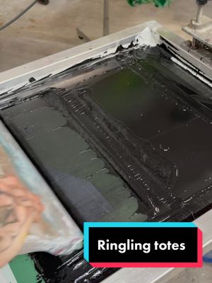 A post by @printposse on TikTok caption: Some totes we printing for Ringling! #findyourgrace #screenprinting #SmallBusiness @Ringling College