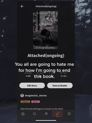 A post by @imagine101_stories on TikTok caption: Don’t worry there is going to be a second book. #wattpad #story #BookTok #Attached