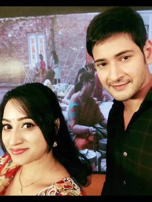 A post by @anchor_ashwinisharma on TikTok caption: Wishing A very happy birthday to One of the most charming superstars of Indian cinema @urstrulymahesh sir! keep inspiring us both on and off screen!! I always feel blessed to work with you sir🙏 looking forward to more mega blockbusters❤️🤗  #maheshbabu#hbd#superstar#maheshbabufans#ashwinisharma#ashwinisharma_official#foryou#ashwinisharma_official