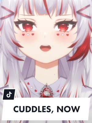 A post by @cellicatsarra on TikTok caption: I’M TOUCH DEPRIVED, HOLD ME #vtuber #vtuberen #envtuber #frvtuber #anime