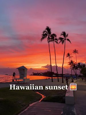 A post by @vincelimm on TikTok caption: Sunsets in Hawaii > #fyp #tiktoktravel #hawaiitiktok #hawaii #travel 