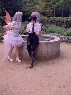 A post by @baku.vs.idiots on TikTok caption: Two worlds, one love♡ thanks to @kokorosweetart for the #cosplay #cosplayer #fairy #fairrycosplay #princess #prince #fantasy #rp #costest #fairyprincess