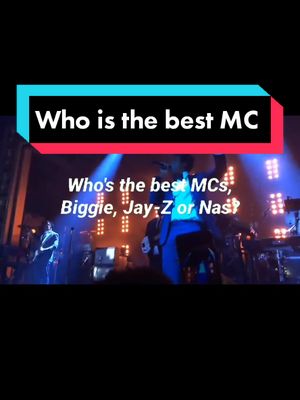 A post by @rap.lyrics_0 on TikTok caption: who's the best MC#CapCut #lyrics #rap #jayz #biggie #nas