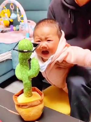 A post by @gaigai411 on TikTok caption: Human baby growth story, #funny cactus #funny