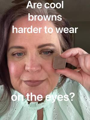 A post by @lightandshadowbeauty on TikTok caption: For midlife women #warmeyeshadow #browneyeshadowlook #easyeyeshadow #over50makeup #simplemakeup