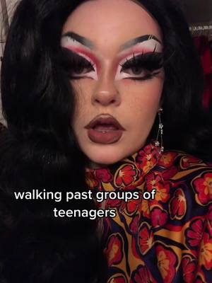 A post by @sylvalining on TikTok caption: its the small groups of year 9s that scare me icl