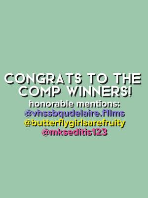 A post by @asouetapes on TikTok caption: CONGRATS! I will message the winners shorty! @nice @vhssbqudelaire.f1lms @butterflygirlsarefruity @.baudelairesheart @qtmayfields