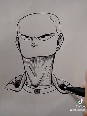 A post by @theotemps on TikTok caption: retour de vacances, c'est reparti #dessin #onepunchman #saitama