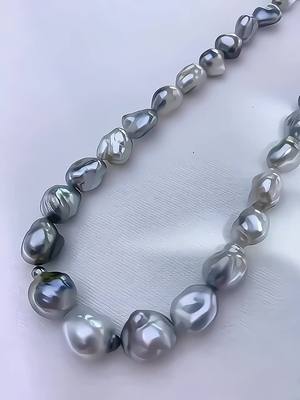 A post by @pearls.jewelry on TikTok caption: Baroque Pearl Necklace