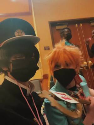 A post by @lilyflower.cos on TikTok caption: Con memories with my “ghost buster” #toiletboundhanakokun #tbhk #hanakokun #hanako #minamotokou 