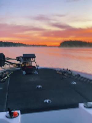 A post by @coachbrandenburg on TikTok caption: Early morning blast off’s hit different #fyp #blastoff🚀 #sunrise #fishing #tournament #bassfishing ##fishing